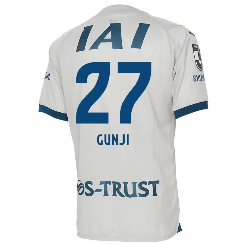 Danxen Hombre Camiseta Riku Gunji #27 Blanco Azul 2ª Equipación 2024/25 La Camisa