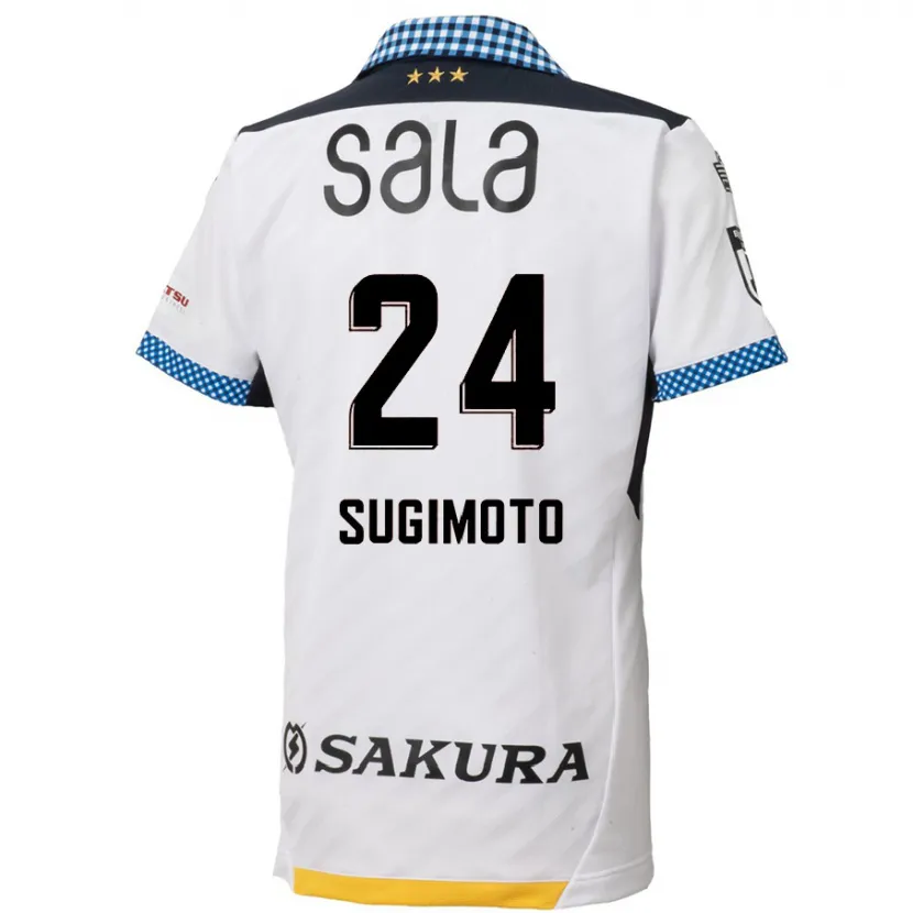 Danxen Hombre Camiseta Mitsuki Sugimoto #24 Blanco Negro 2ª Equipación 2024/25 La Camisa