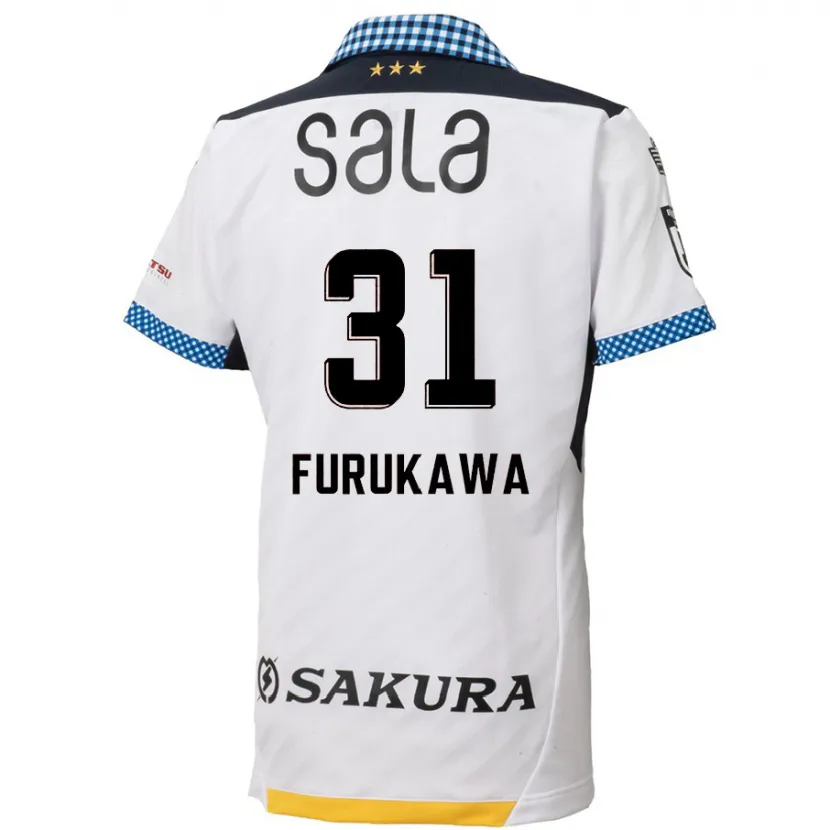 Danxen Hombre Camiseta Yosuke Furukawa #31 Blanco Negro 2ª Equipación 2024/25 La Camisa