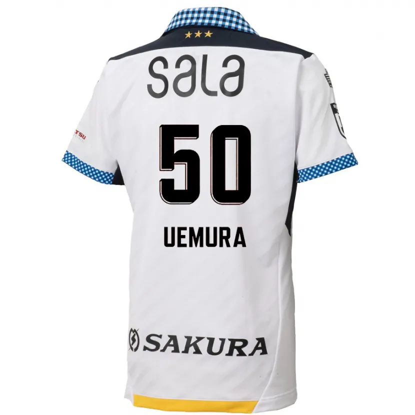 Danxen Hombre Camiseta Hiroto Uemura #50 Blanco Negro 2ª Equipación 2024/25 La Camisa