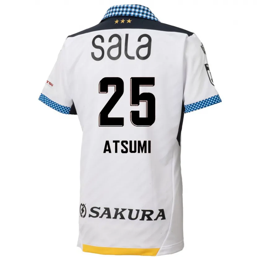 Danxen Hombre Camiseta Keita Atsumi #25 Blanco Negro 2ª Equipación 2024/25 La Camisa