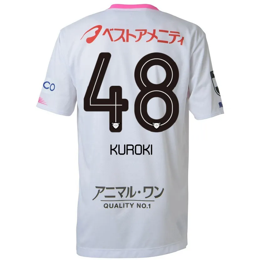 Danxen Hombre Camiseta Yuya Kuroki #48 Blanco Azul Rosa 2ª Equipación 2024/25 La Camisa