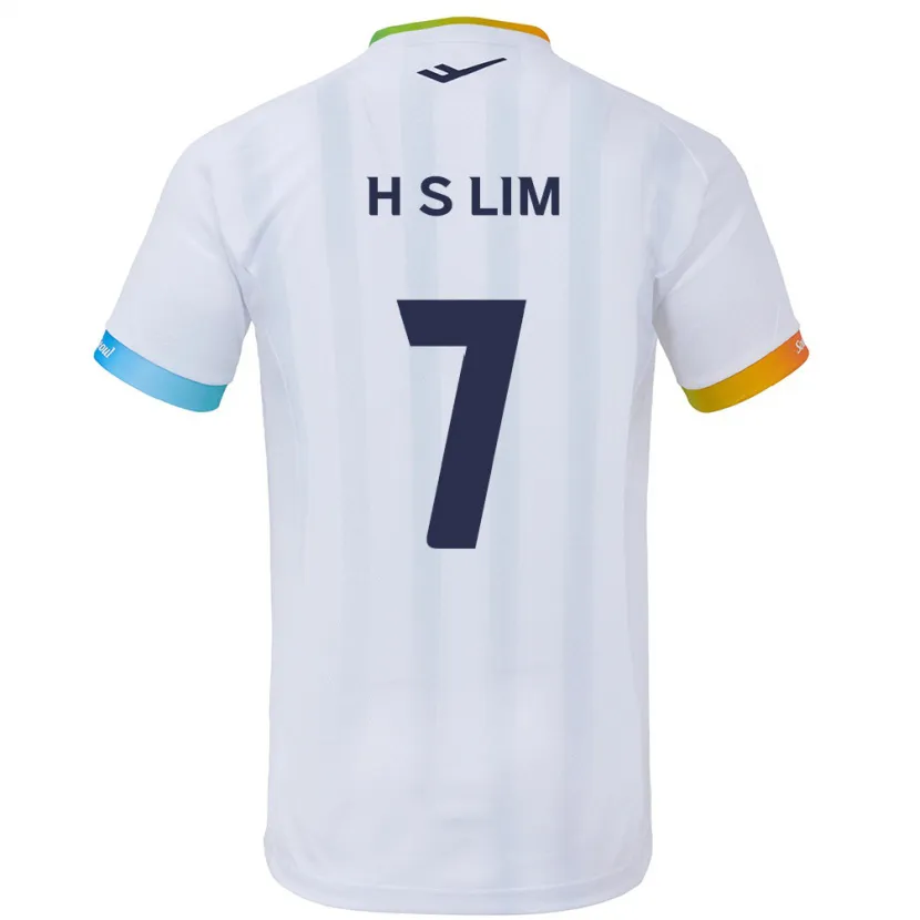 Danxen Hombre Camiseta Sang-Hyub Lim #7 Blanco Azul 2ª Equipación 2024/25 La Camisa