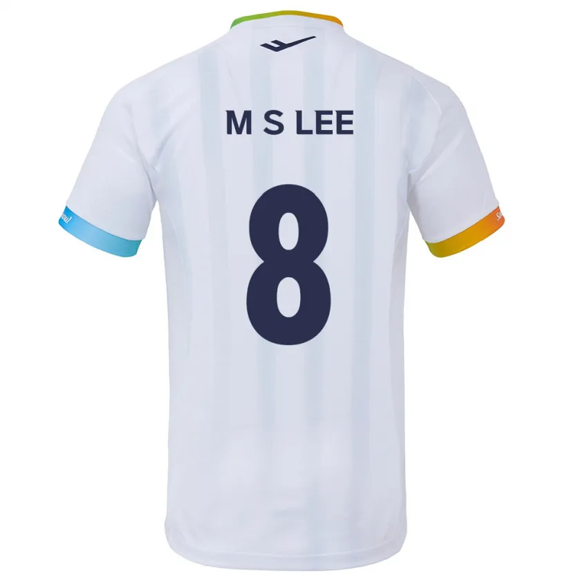 Danxen Hombre Camiseta Seung-Mo Lee #8 Blanco Azul 2ª Equipación 2024/25 La Camisa