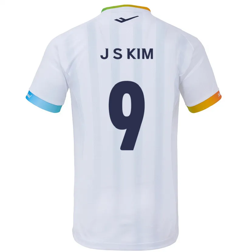 Danxen Hombre Camiseta Shin-Jin Kim #9 Blanco Azul 2ª Equipación 2024/25 La Camisa