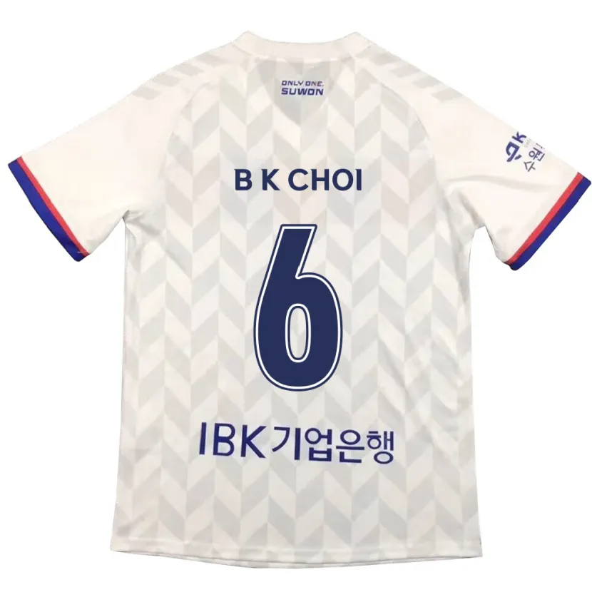 Danxen Hombre Camiseta Kyu-Baek Choi #6 Blanco Azul 2ª Equipación 2024/25 La Camisa