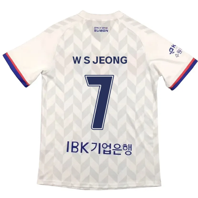 Danxen Hombre Camiseta Seung-Won Jeong #7 Blanco Azul 2ª Equipación 2024/25 La Camisa