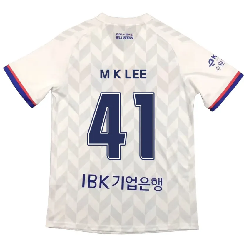 Danxen Hombre Camiseta Kyung-Min Lee #41 Blanco Azul 2ª Equipación 2024/25 La Camisa