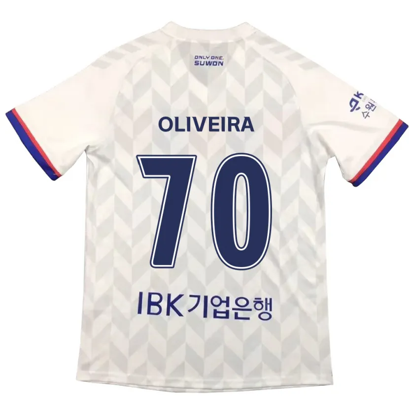 Danxen Hombre Camiseta Anderson Oliveira #70 Blanco Azul 2ª Equipación 2024/25 La Camisa