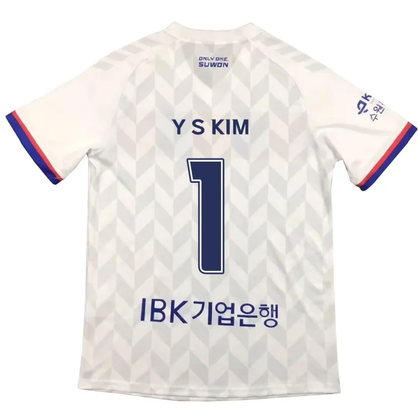 Danxen Hombre Camiseta Seong-Yoon Kim #1 Blanco Azul 2ª Equipación 2024/25 La Camisa