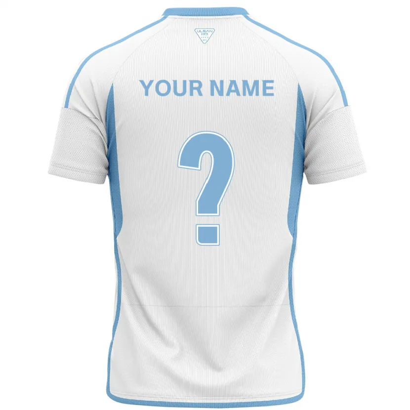 Danxen Hombre Camiseta Su Nombre #0 Blanco Azul 2ª Equipación 2024/25 La Camisa