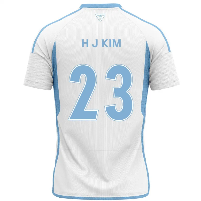 Danxen Hombre Camiseta Ju-Hwan Kim #23 Blanco Azul 2ª Equipación 2024/25 La Camisa