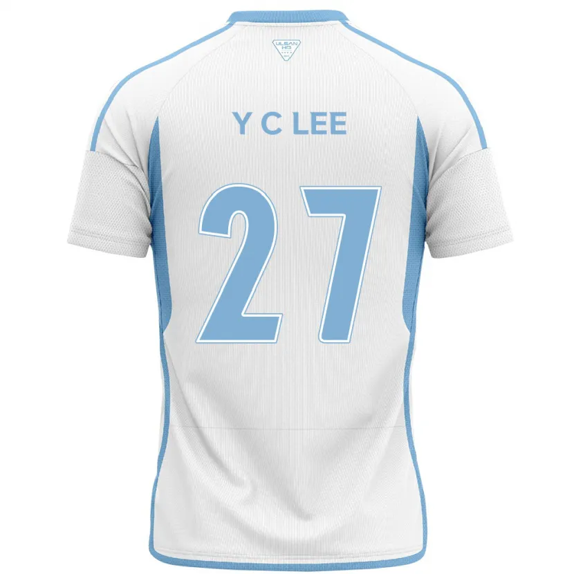 Danxen Hombre Camiseta Chung-Yong Lee #27 Blanco Azul 2ª Equipación 2024/25 La Camisa