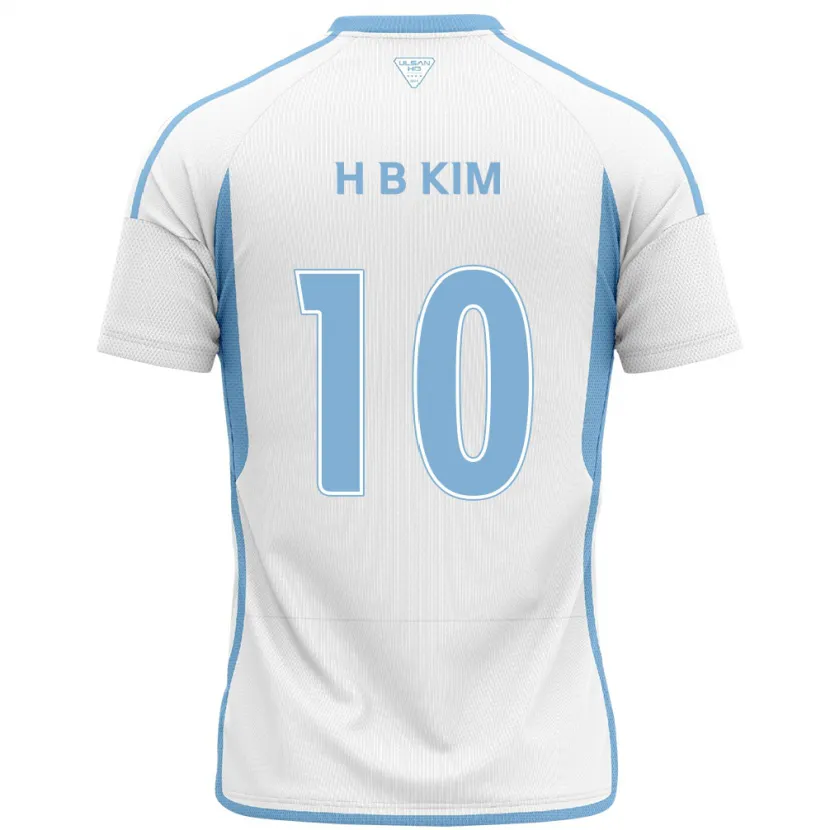 Danxen Hombre Camiseta Beom-Hwan Kim #10 Blanco Azul 2ª Equipación 2024/25 La Camisa