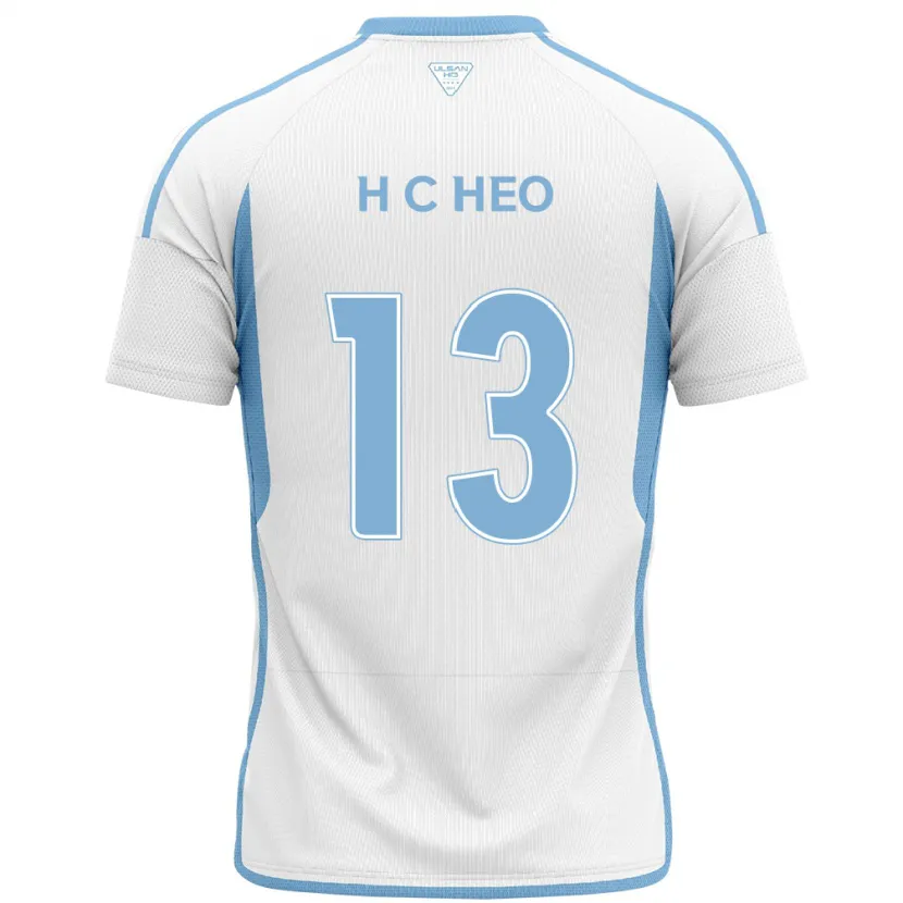 Danxen Hombre Camiseta Chan-Hoe Heo #13 Blanco Azul 2ª Equipación 2024/25 La Camisa