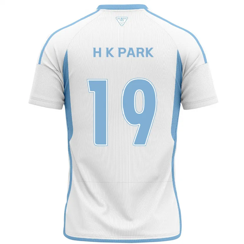 Danxen Hombre Camiseta Kang-Hyun Park #19 Blanco Azul 2ª Equipación 2024/25 La Camisa