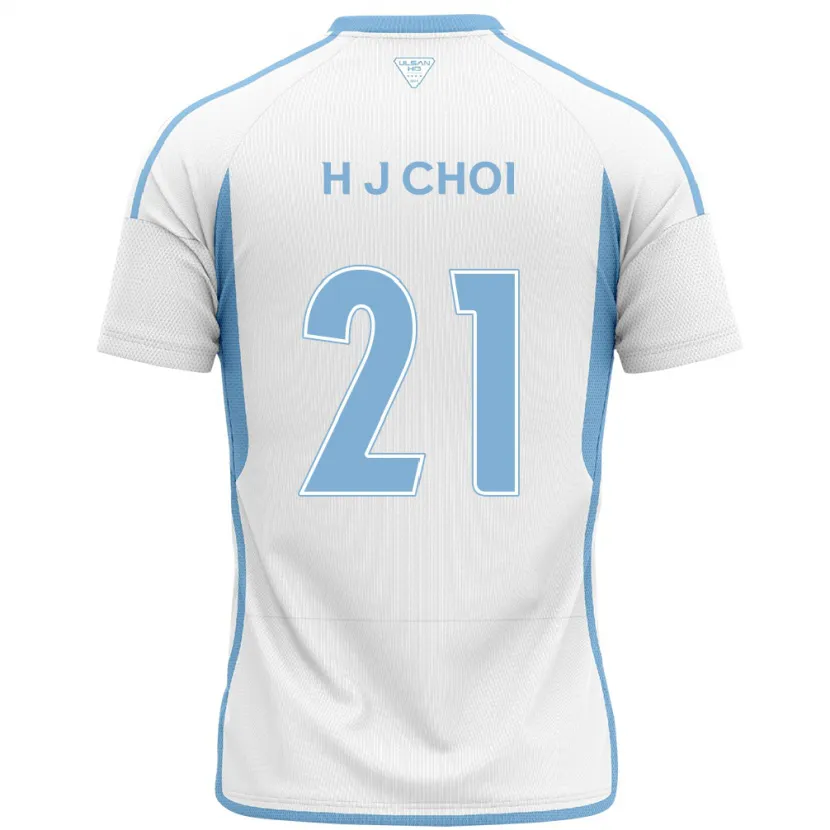 Danxen Hombre Camiseta Ju-Ho Choi #21 Blanco Azul 2ª Equipación 2024/25 La Camisa