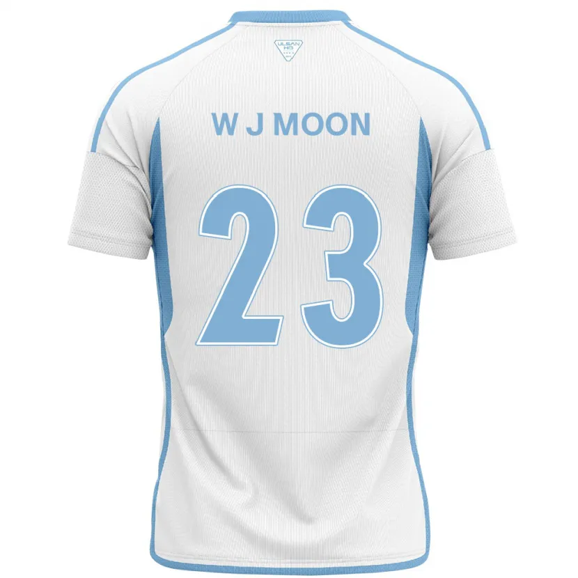 Danxen Hombre Camiseta Ji-Won Moon #23 Blanco Azul 2ª Equipación 2024/25 La Camisa