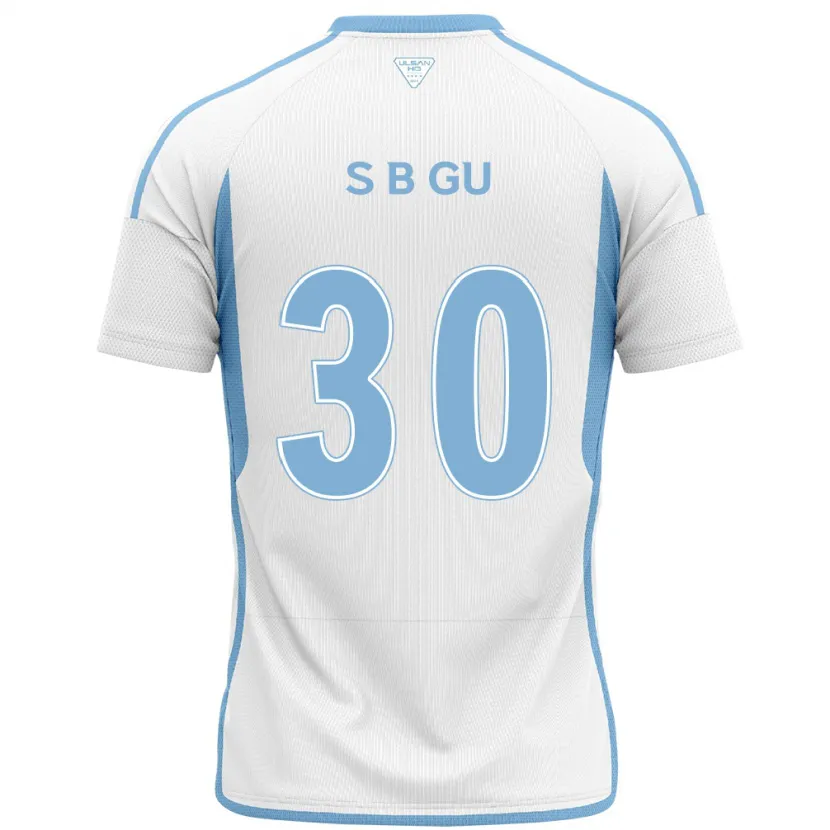 Danxen Hombre Camiseta Bon-Seo Gu #30 Blanco Azul 2ª Equipación 2024/25 La Camisa