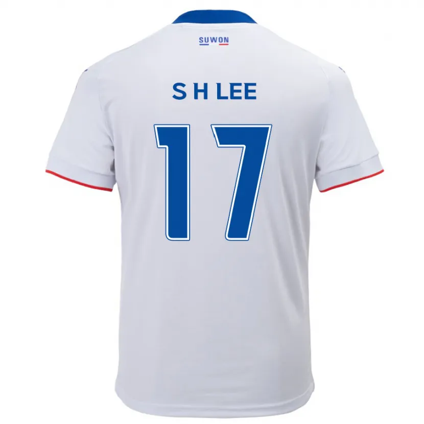 Danxen Hombre Camiseta Hyun-Seo Lee #17 Blanco Azul 2ª Equipación 2024/25 La Camisa