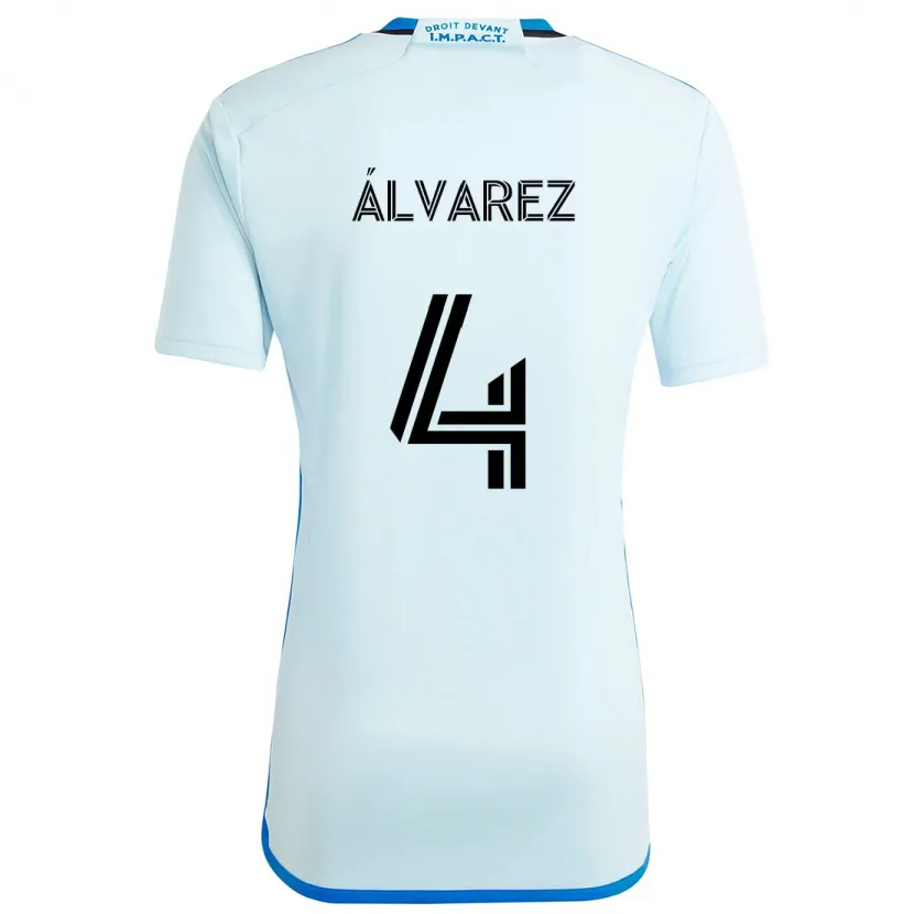 Danxen Hombre Camiseta Fernando Álvarez #4 Azul Hielo 2ª Equipación 2024/25 La Camisa