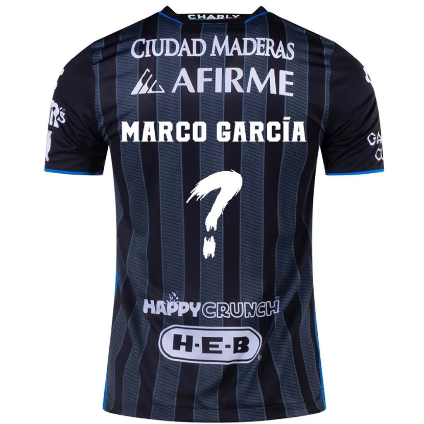 Danxen Hombre Camiseta Marco García #0 Blanco Negro 2ª Equipación 2024/25 La Camisa