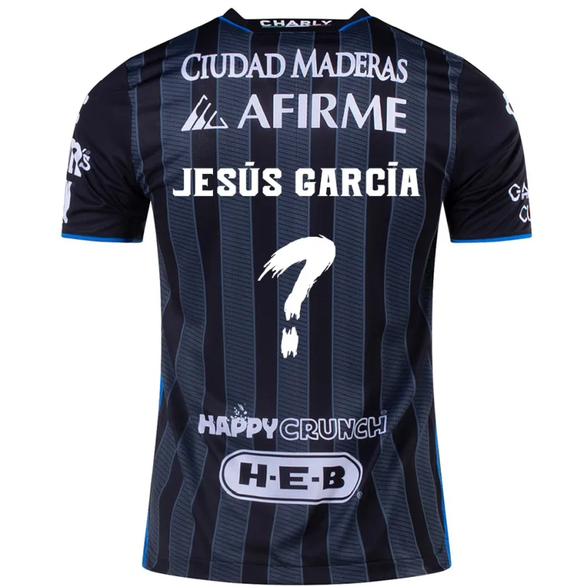 Danxen Hombre Camiseta Jesús García #0 Blanco Negro 2ª Equipación 2024/25 La Camisa