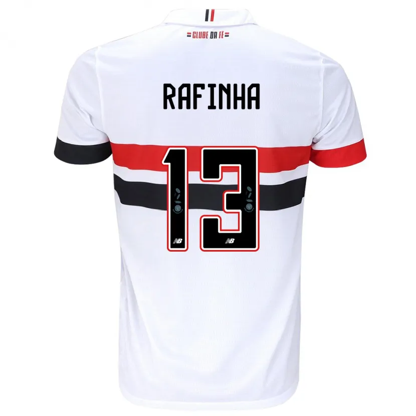 Danxen Mujer Camiseta Rafinha #13 Blanco Rojo Negro 1ª Equipación 2024/25 La Camisa