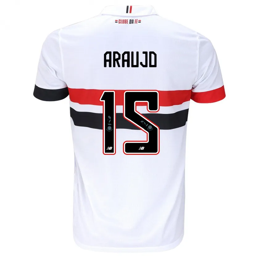 Danxen Mujer Camiseta Michel Araújo #15 Blanco Rojo Negro 1ª Equipación 2024/25 La Camisa