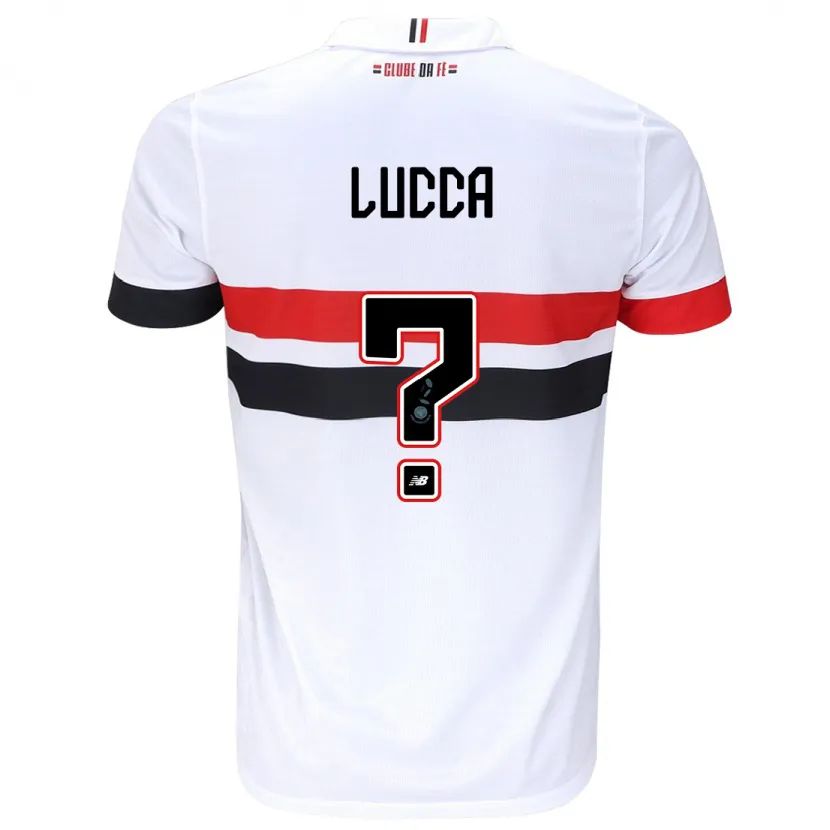 Danxen Mujer Camiseta Cauã Lucca #0 Blanco Rojo Negro 1ª Equipación 2024/25 La Camisa