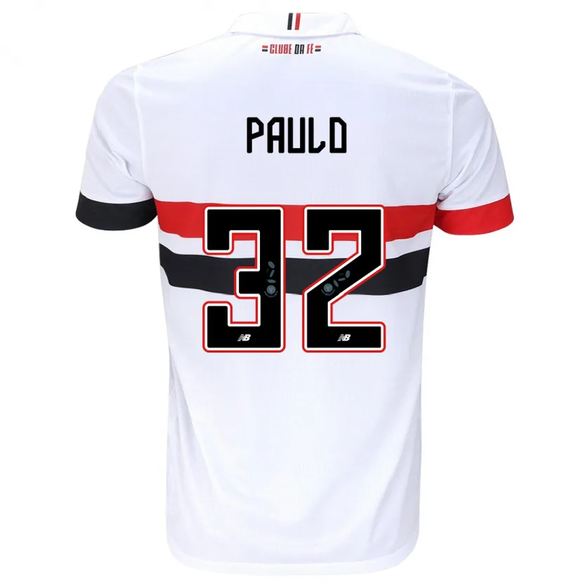 Danxen Mujer Camiseta Marcos Paulo #32 Blanco Rojo Negro 1ª Equipación 2024/25 La Camisa