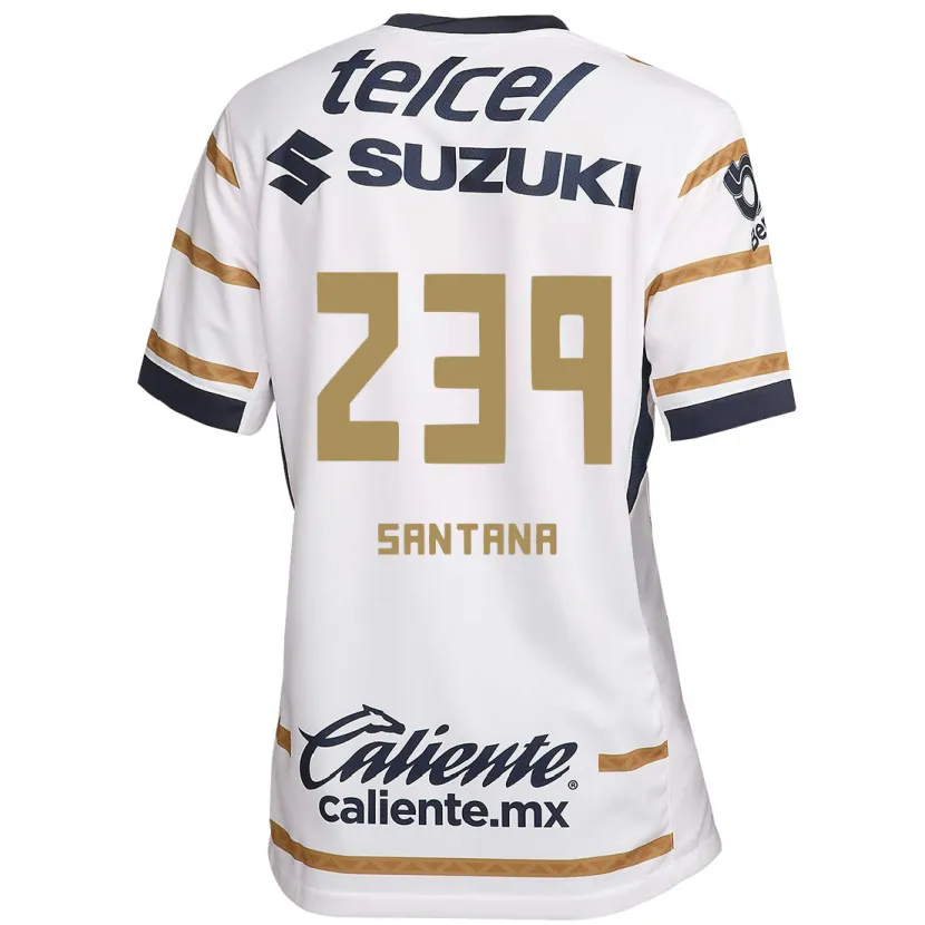 Danxen Mujer Camiseta Guillermo Santana #239 Obsidiana Blanca 1ª Equipación 2024/25 La Camisa