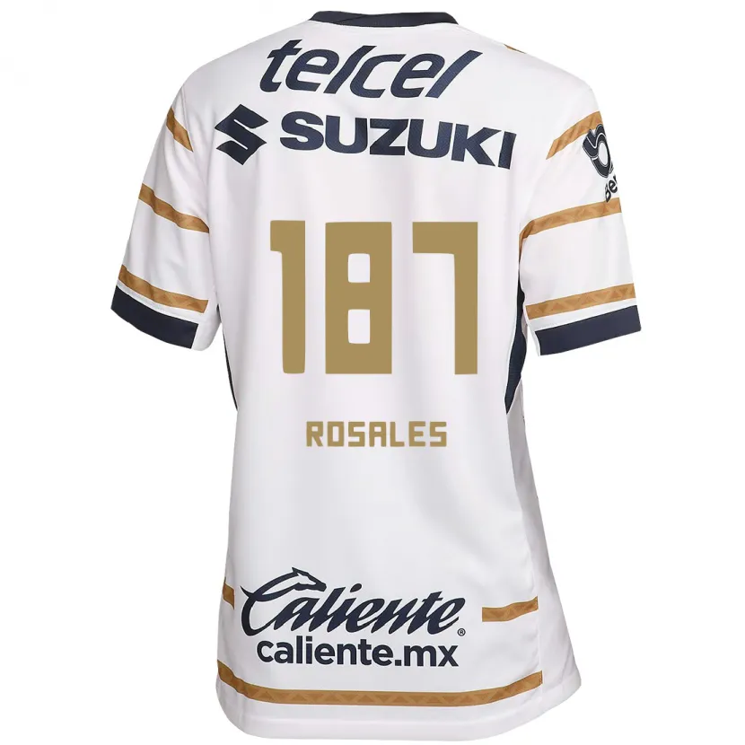 Danxen Mujer Camiseta Alonso Rosales #187 Obsidiana Blanca 1ª Equipación 2024/25 La Camisa