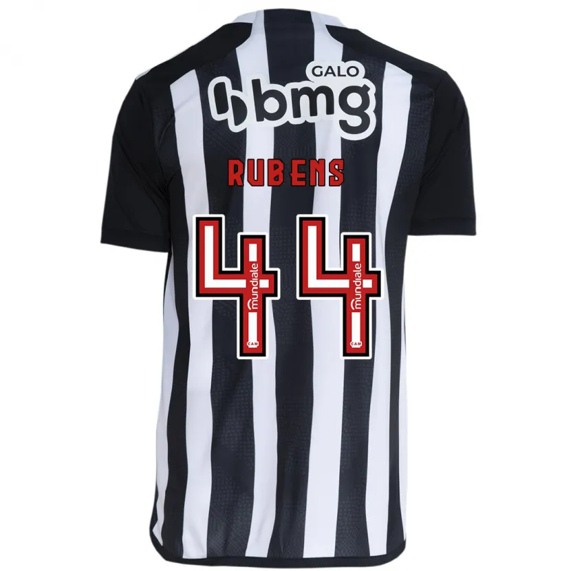 Danxen Mujer Camiseta Rubens #44 Blanco Negro 1ª Equipación 2024/25 La Camisa