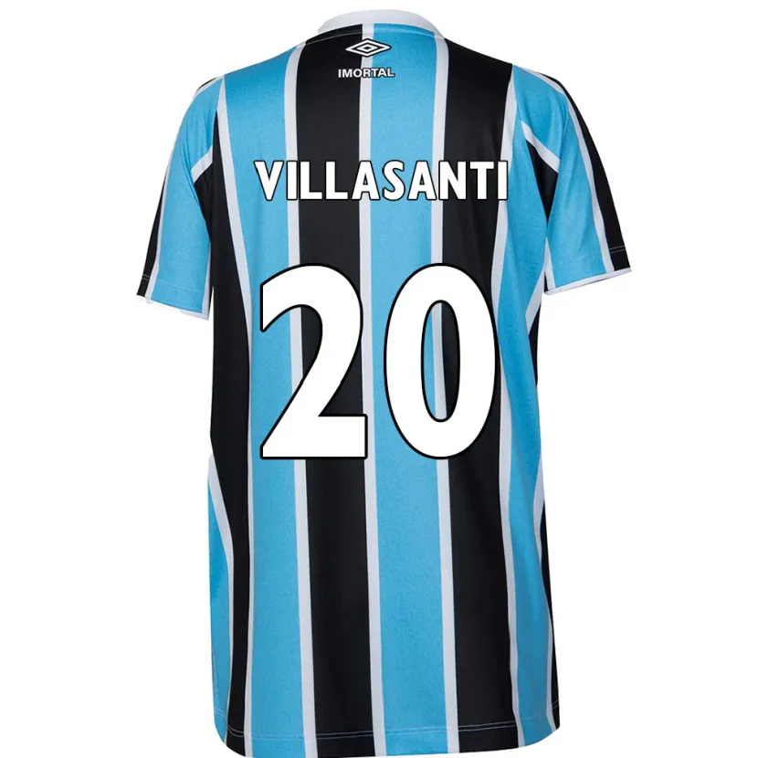 Danxen Mujer Camiseta Mathías Villasanti #20 Azul Negro Blanco 1ª Equipación 2024/25 La Camisa