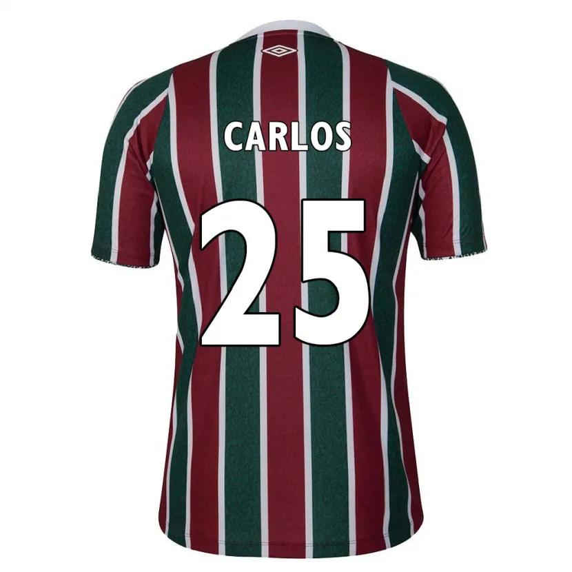 Danxen Mujer Camiseta Antônio Carlos #25 Verde Granate Blanco 1ª Equipación 2024/25 La Camisa