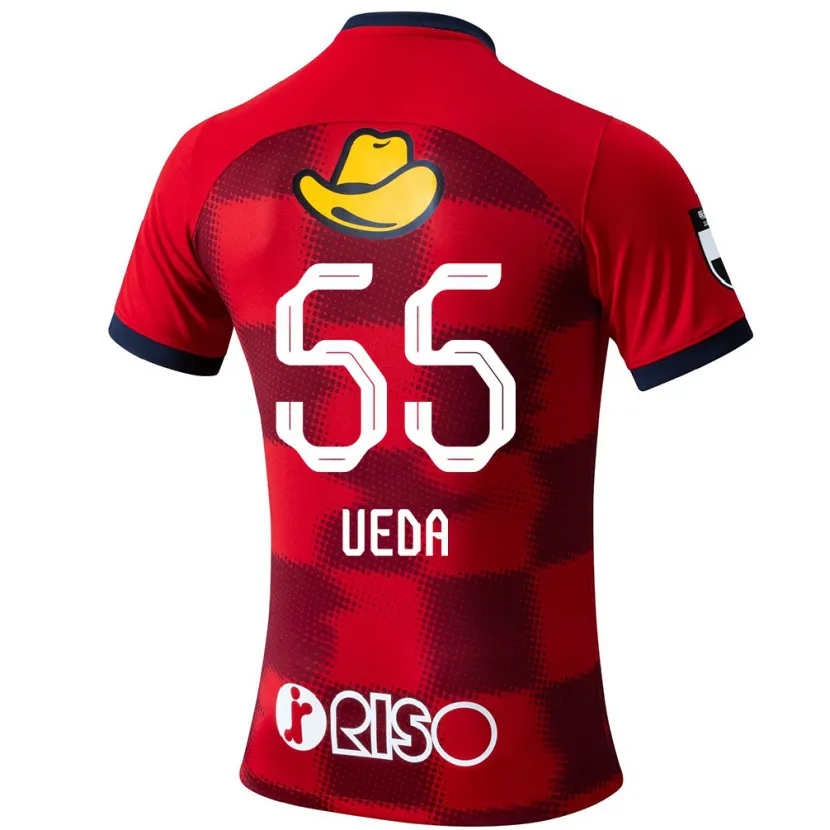 Danxen Mujer Camiseta Naomichi Ueda #55 Rojo Azul Blanco 1ª Equipación 2024/25 La Camisa