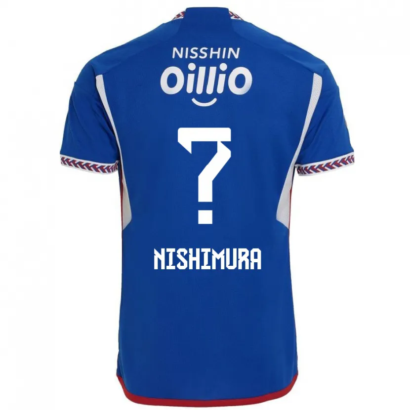 Danxen Mujer Camiseta Takuma Nishimura #0 Azul Blanco Rojo 1ª Equipación 2024/25 La Camisa