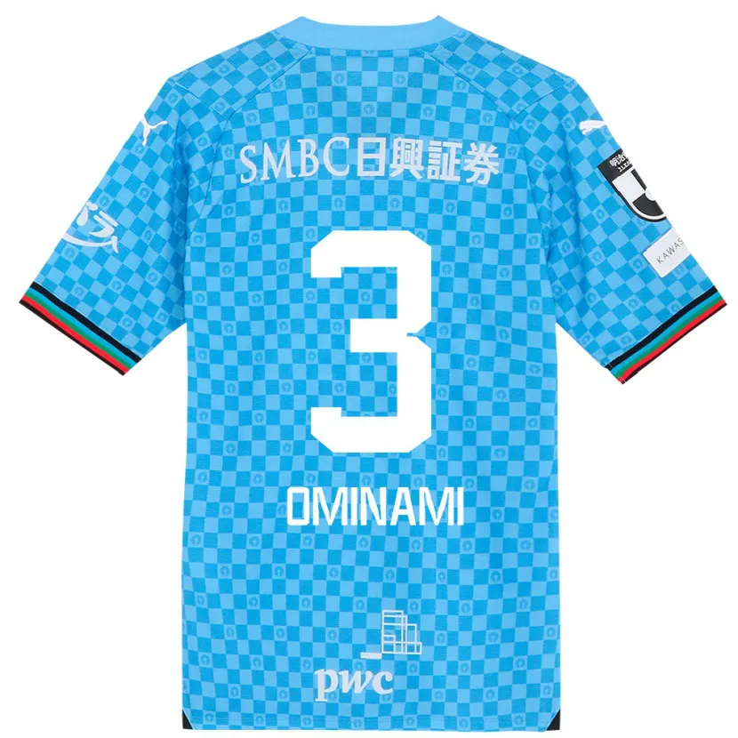 Danxen Mujer Camiseta Takuma Ominami #3 Azul Celeste 1ª Equipación 2024/25 La Camisa