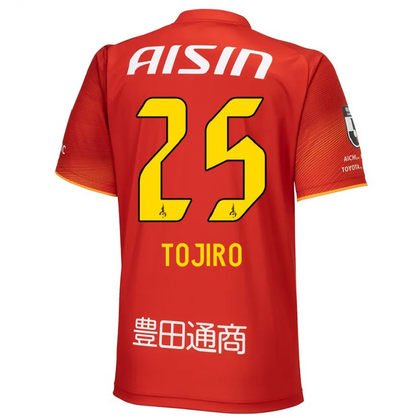 Danxen Mujer Camiseta Tojiro Kubo #25 Rojo Blanco Amarillo 1ª Equipación 2024/25 La Camisa