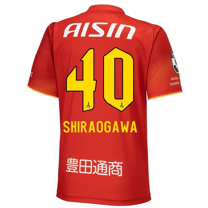 Danxen Mujer Camiseta Rekuto Shiraogawa #40 Rojo Blanco Amarillo 1ª Equipación 2024/25 La Camisa