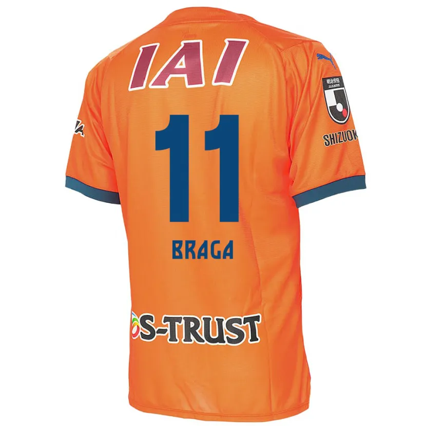 Danxen Mujer Camiseta Lucas Braga #11 Naranja Azul 1ª Equipación 2024/25 La Camisa