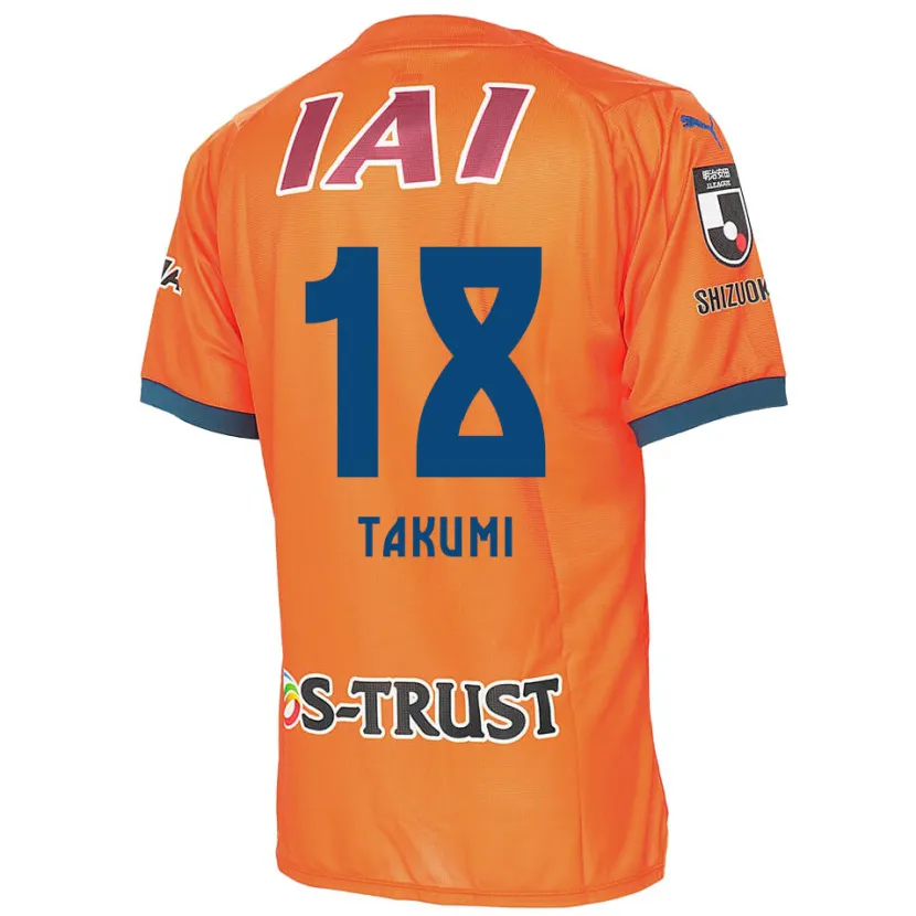 Danxen Mujer Camiseta Takumi Kato #18 Naranja Azul 1ª Equipación 2024/25 La Camisa