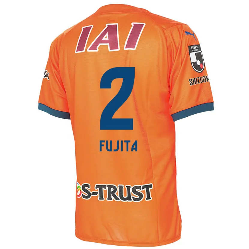 Danxen Mujer Camiseta Shunsuke Fujita #2 Naranja Azul 1ª Equipación 2024/25 La Camisa