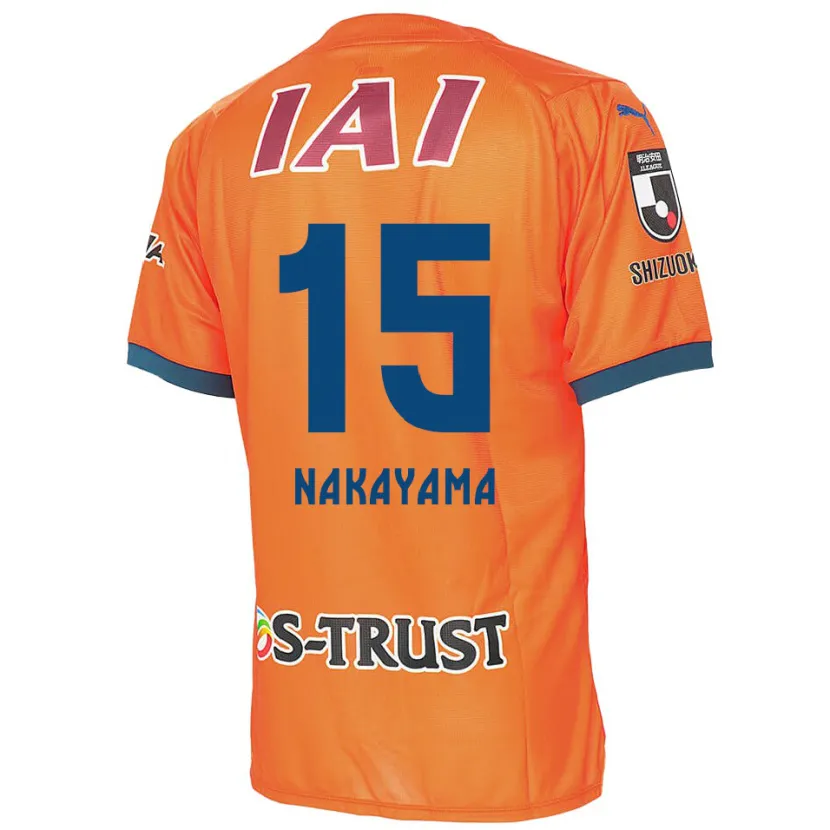 Danxen Mujer Camiseta Atsuki Nakayama #15 Naranja Azul 1ª Equipación 2024/25 La Camisa