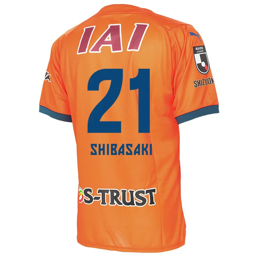 Danxen Mujer Camiseta Kaito Shibasaki #21 Naranja Azul 1ª Equipación 2024/25 La Camisa