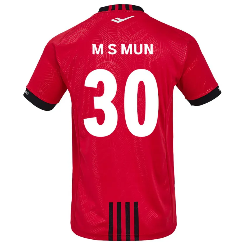 Danxen Mujer Camiseta Seong-Min Mun #30 Negro Rojo 1ª Equipación 2024/25 La Camisa