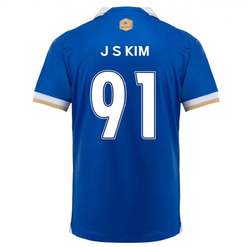 Danxen Mujer Camiseta Seong-Ju Kim #91 Azul Blanco 1ª Equipación 2024/25 La Camisa