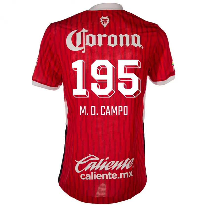 Danxen Mujer Camiseta Arturo Martín Del Campo #195 Rojo Blanco 1ª Equipación 2024/25 La Camisa