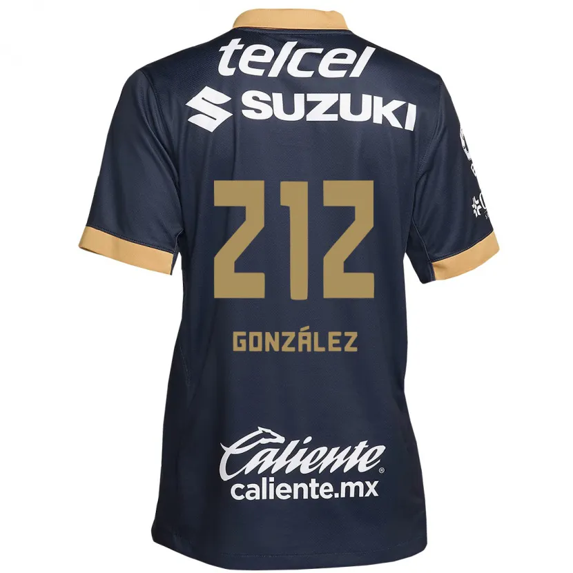 Danxen Mujer Camiseta José González #212 Obsidiana Dorada Blanca 2ª Equipación 2024/25 La Camisa